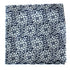 navy blue floral pocket square
