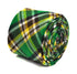 green, yellow and white check tweed wool tie
