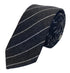 grey and white striped tie