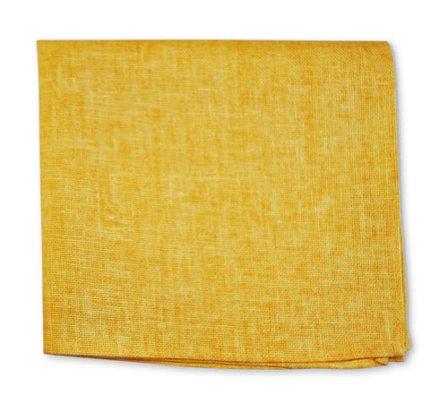 Gold Linen Pocket Square