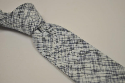 grey blue and white scratched design tie