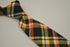 orange, yellow and navy check tweed wool tie