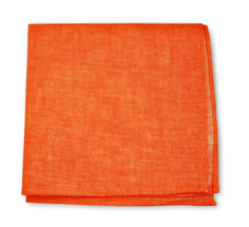 Orange Linen Pocket Square