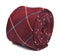 burgundy red tie with blue and cream check design