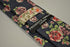 navy blue and rose floral design 100% cotton tie