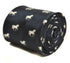 navy dark blue tie with thoroughbred horse silhouette design