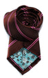 brown tie with pink stripes