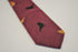 dark pink cotton tie with bird design