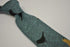 dark green aqua tie with bird design in 100% cotton linen