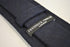 plain dark blue 100% wool skinny tie