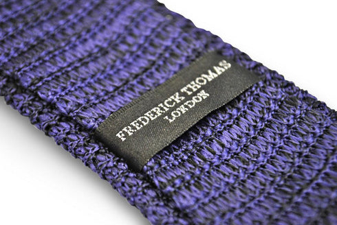 speckled purple and black skinny knitted tie