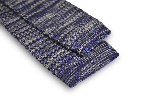 speckled purple and white skinny knitted tie