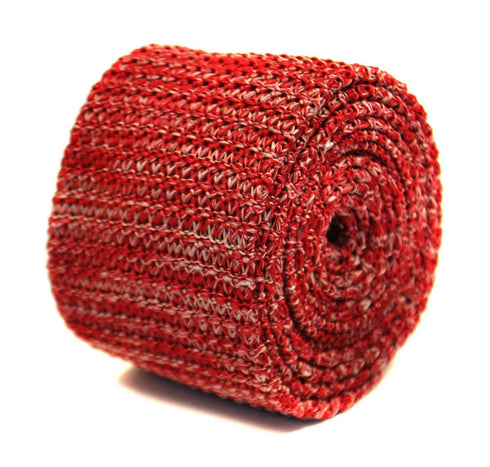 speckled red and white skinny knitted tie