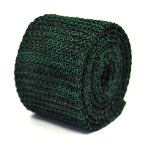 speckled green and black skinny knitted tie