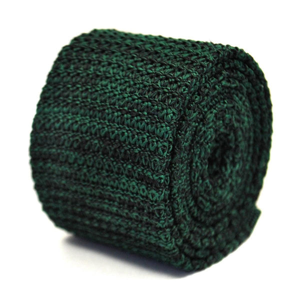 speckled green and black skinny knitted tie