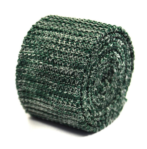 speckled grey and white skinny knitted tie