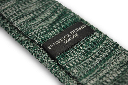 speckled grey and white skinny knitted tie