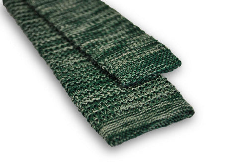 speckled grey and white skinny knitted tie