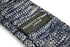 speckled navy blue and white skinny knitted tie