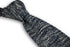 speckled navy blue and white skinny knitted tie