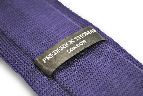 purple cable knit skinny tie