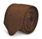 chocolate brown knitted tie with pointed end in standard 8cm width