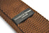 skinny chocolate brown knitted tie with pointed end
