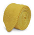 lemon yellow skinny knitted tie with pointed end