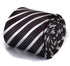 purple and white double stripe striped tie