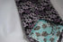 black and purple floral wedding tie