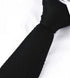 plain black skinny knitted tie