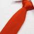 plain orange skinny knitted tie
