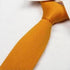 plain gold yellow skinny knitted tie