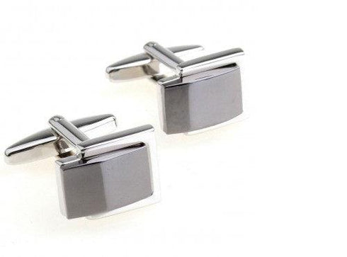 plain silver design cufflinks