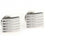 plain silver striped design cufflinks