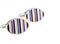 purple, lilac and cream striped design cufflinks