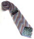 pink, blue and white striped tie