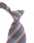 pink, blue and white striped tie