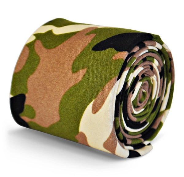 army military camouflage pattern cotton/linen tie