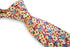 red and blue floral design 100% cotton tie