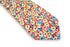 red and blue floral design 100% cotton tie