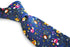 blue slim floral 100% cotton tie