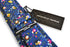blue slim floral 100% cotton tie