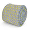 grey tie with yellow cross pattern in 100% cotton linen