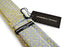 grey tie with yellow cross pattern in 100% cotton linen