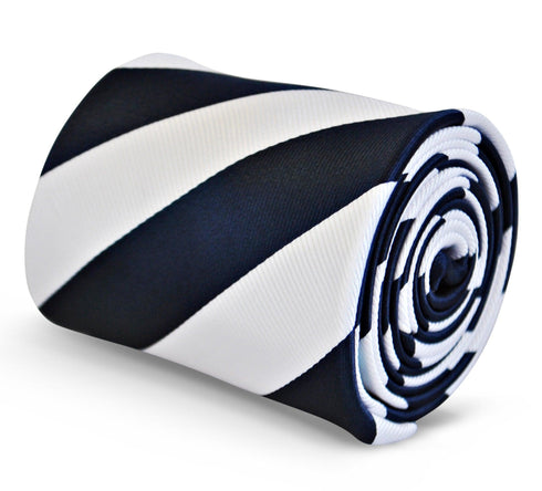 navy blue and white barber stripe design