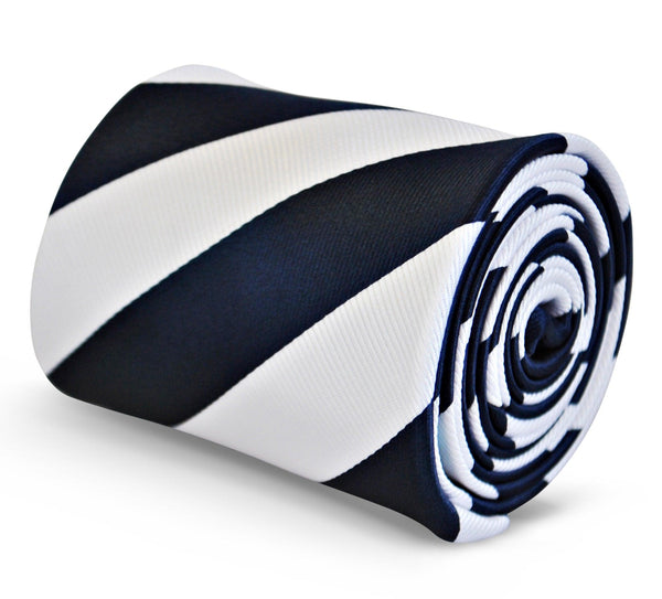 navy blue and white barber stripe design