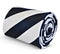 navy blue and white barber stripe design