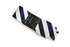 navy blue and white barber stripe design