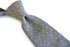 grey tie with white pin spot design in 100% cotton linen